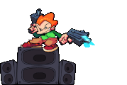 Another animation of Pico spinning and firing his gun to the right.